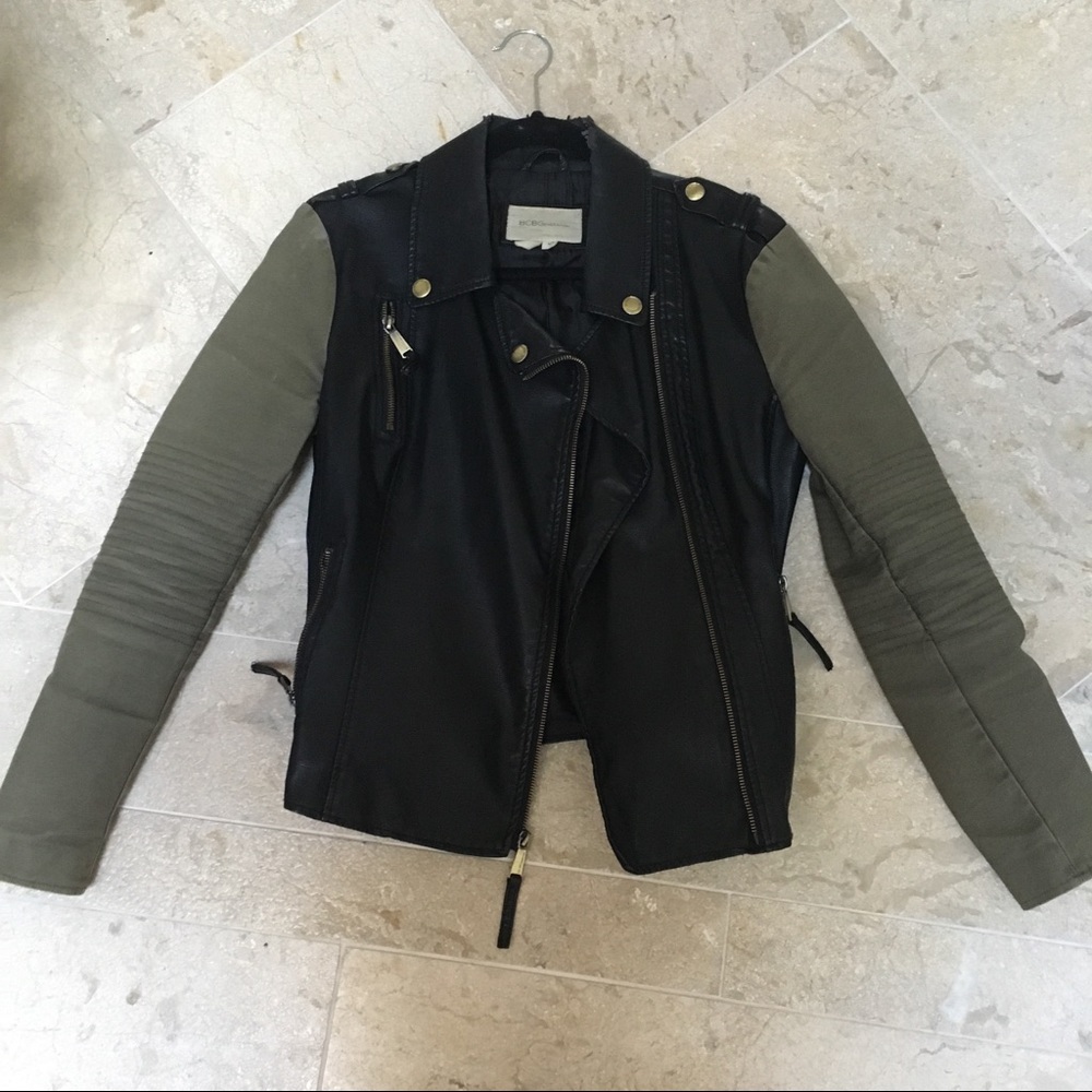 BCBG Faux Leather Jacket